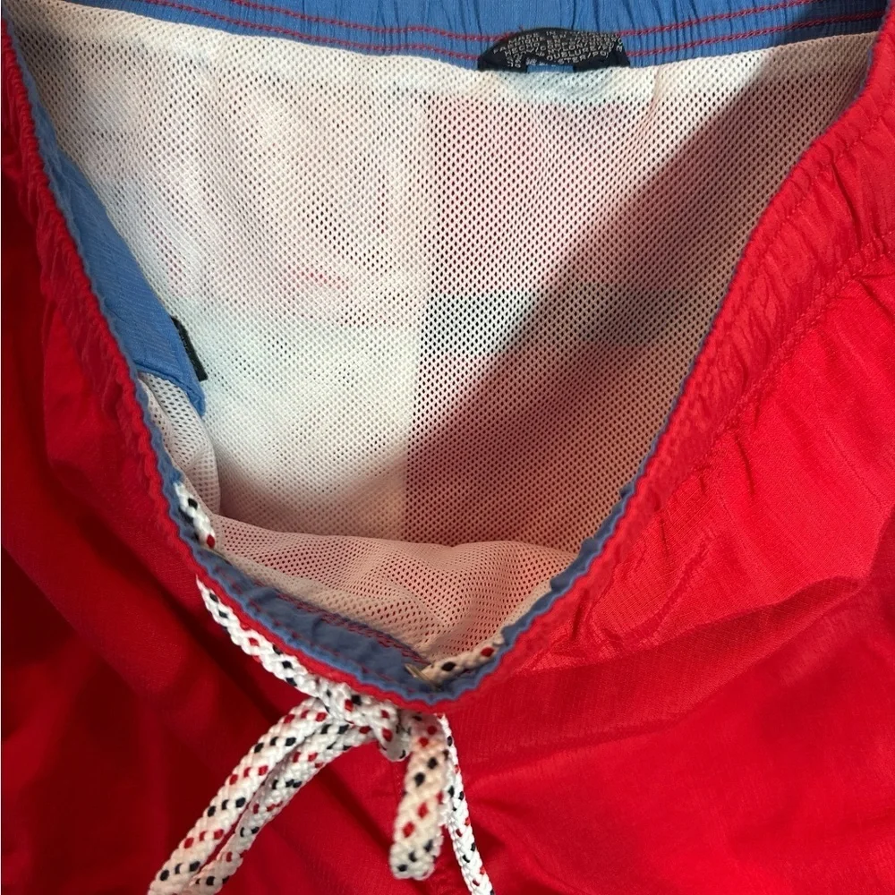 VTG Y2K Tommy Hilfiger Logo Mens Swim Shorts Med Red White Blue Retro 5